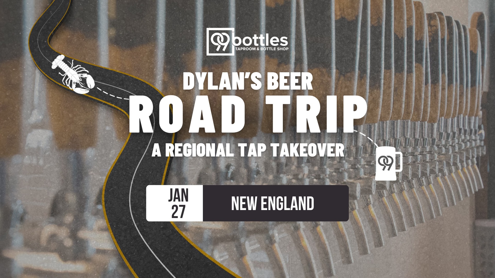 Graphic for Dylan's Beer Road Trip: New England, A Regional Tap Takeover